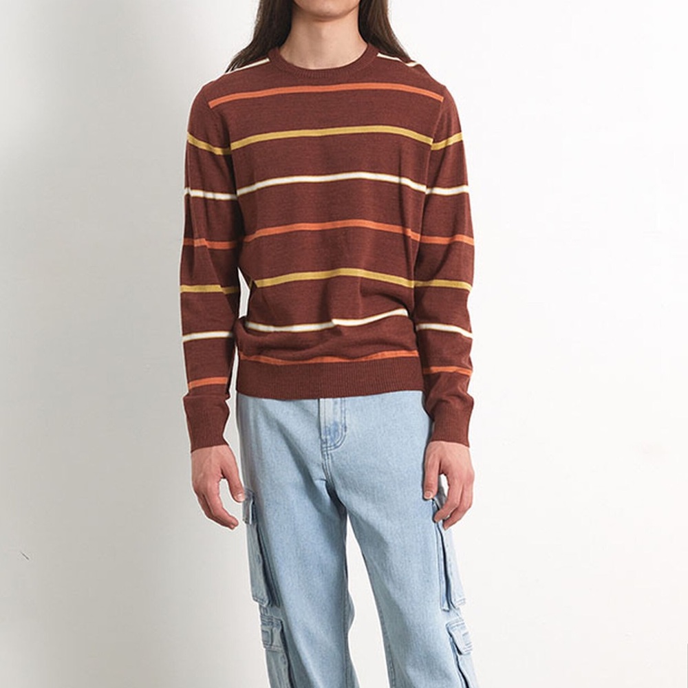 NTW RVCA Recycled Alex Striped Crew Neck Sweater